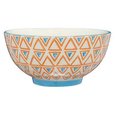 Pols Potten Dakara Triangles 14cm Bowl, Orange Pols Potten Dakara Triangles 14cm Bowl, Orange